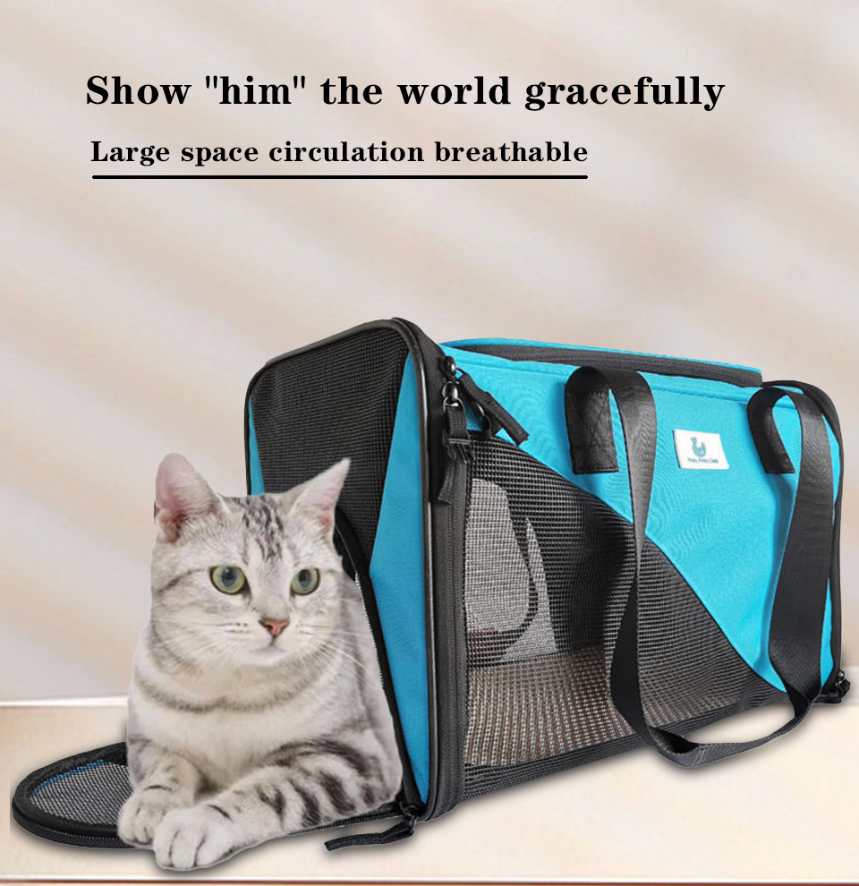 2023 Airline Approved Portable Dog Cat Bag Handbag Dog Carrier Bag Pet Bag(图1)