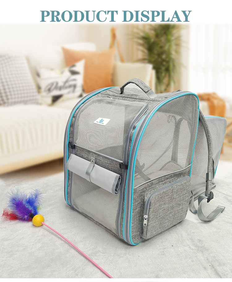 Custom Luxury Carrying Clear Collapsible Expandable Airline Approved Cat Dog Bag Backpack Cages Pet (图10)