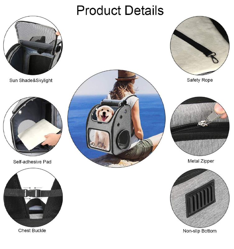 Expandable Pet Carrier Backpack With Breathable Mesh Bag Dogs Cats Small Animals Pet Carrier Bag Pet(图7)