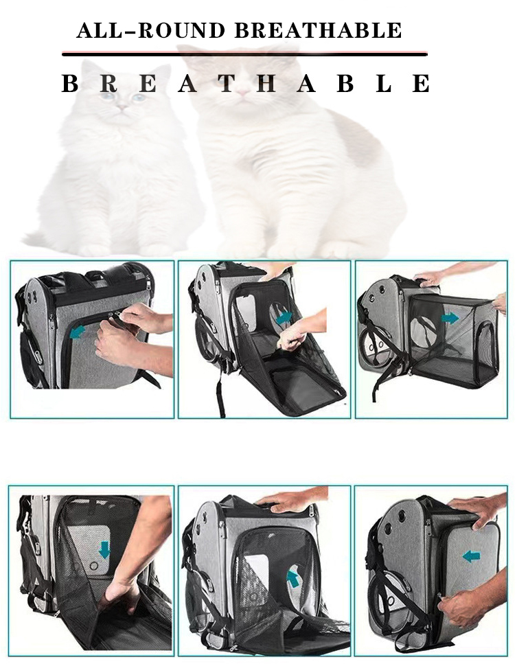 Expandable Pet Carrier Backpack With Breathable Mesh Bag Dogs Cats Small Animals Pet Carrier Bag Pet(图6)