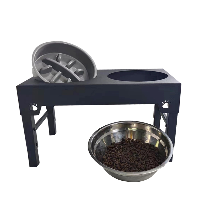 Stainless Steel Elevated Double Dog Bowl Table Adjustable Height Insulated Non Slip Raised Food Wate(图5)
