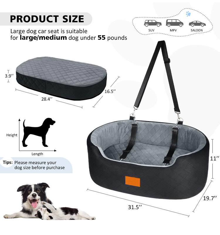 Wholesale Car Pet Seats Practical Soft Sponge Material Suitable for Dog Travel Pet Nest Mats(图3)