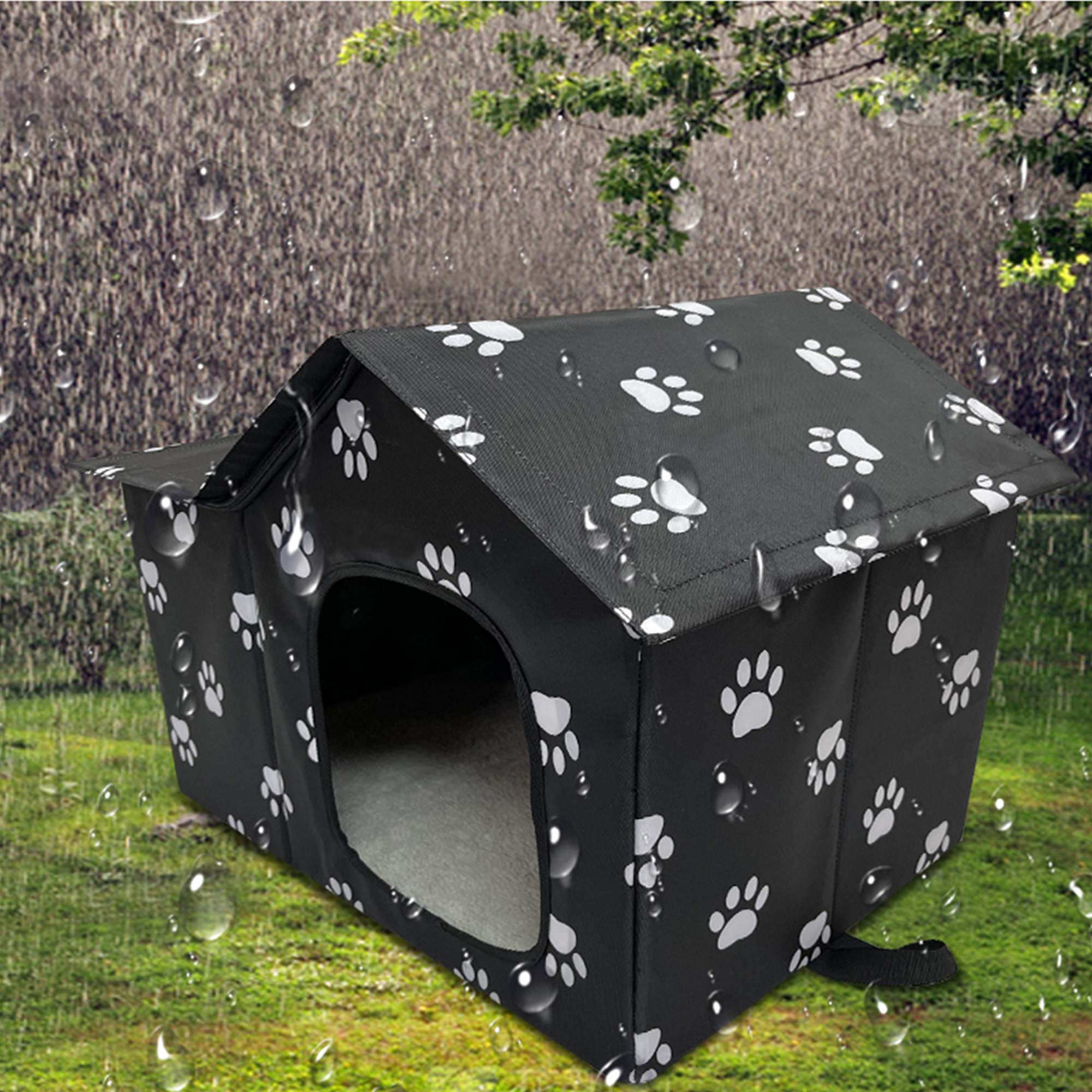 Wholesale Pet House Indoor Outdoor Cat House, Weatherproof Outside Cat Shelter for Feral Cats(图6)