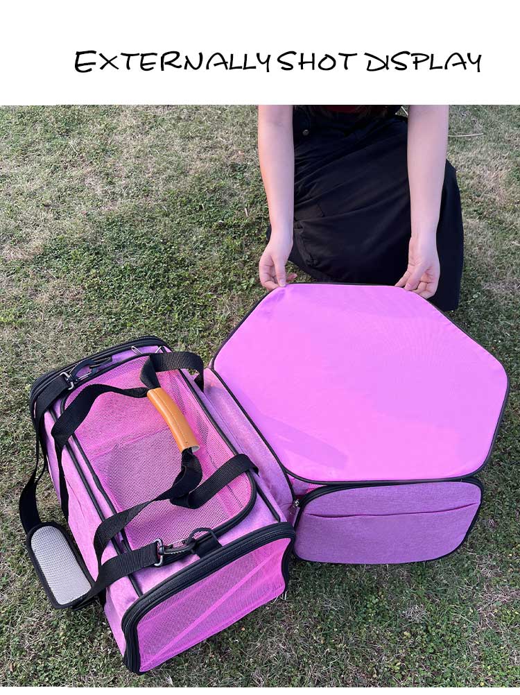Foldable Front Expansion Pet Bag Oxford Zipper Closure Travel Bag for Dogs and Cats(图4)