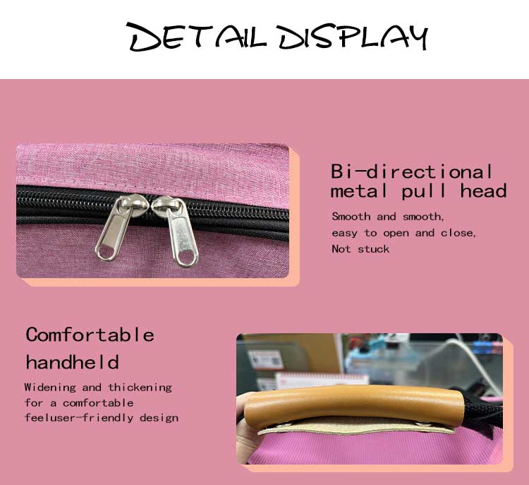 Foldable Front Expansion Pet Bag Oxford Zipper Closure Travel Bag for Dogs and Cats(图8)