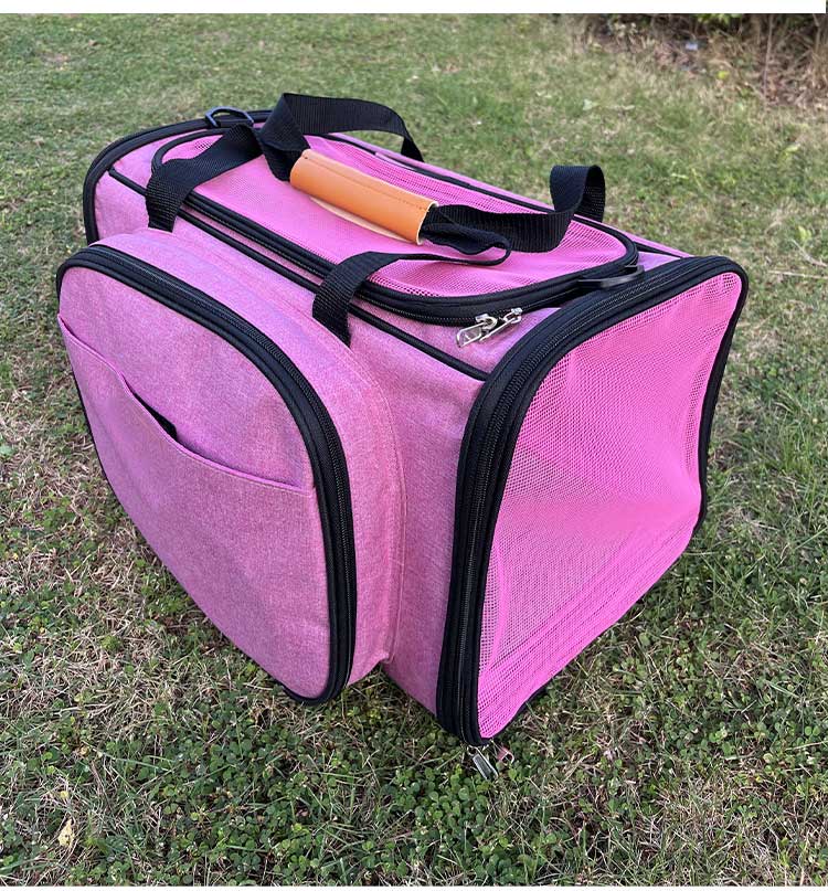 Foldable Front Expansion Pet Bag Oxford Zipper Closure Travel Bag for Dogs and Cats(图6)