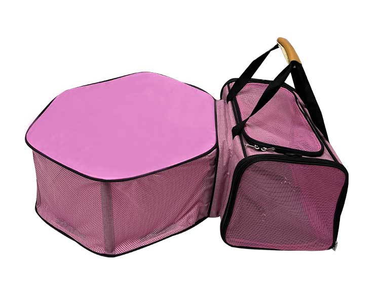 Foldable Front Expansion Pet Bag Oxford Zipper Closure Travel Bag for Dogs and Cats(图10)