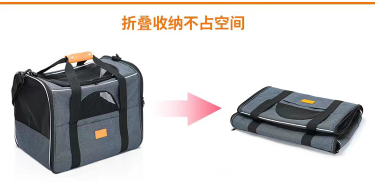 MJ热卖亚马逊爆款猫包 便携可折叠宠物外出包 透气单肩狗狗携挎包(图9)