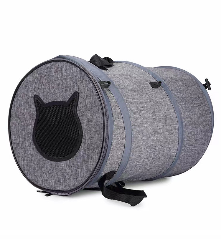 MJ新款多功能可折叠三合一宠物包 外出便携手提包 透气猫隧道(图5)
