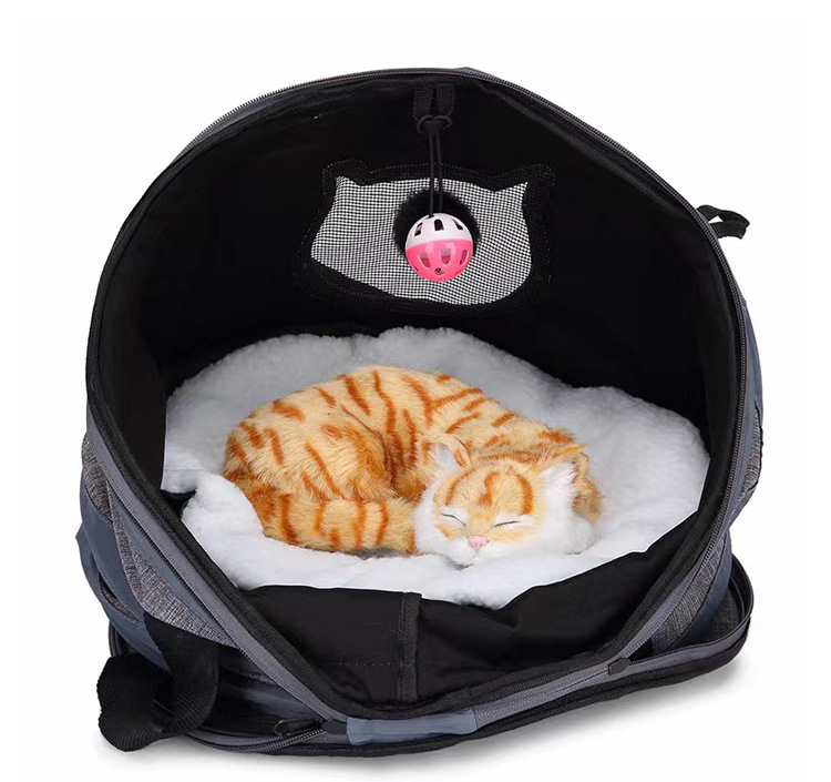 MJ新款多功能可折叠三合一宠物包 外出便携手提包 透气猫隧道(图3)