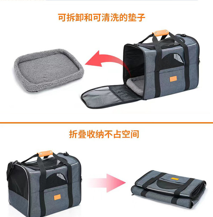 MJ定制亚马逊爆款宠物包 耐磨外出猫狗包 便携斜挎宠物手提包(图8)