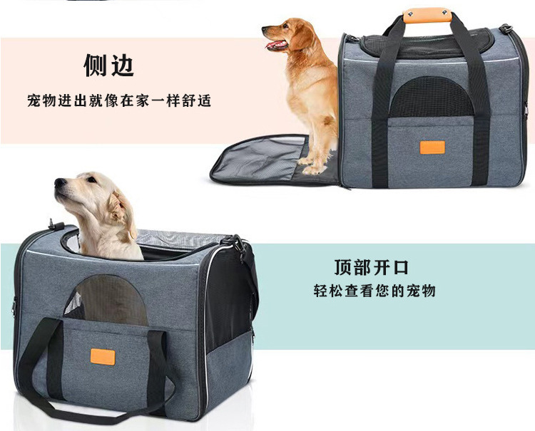 MJ定制亚马逊爆款宠物包 耐磨外出猫狗包 便携斜挎宠物手提包(图9)