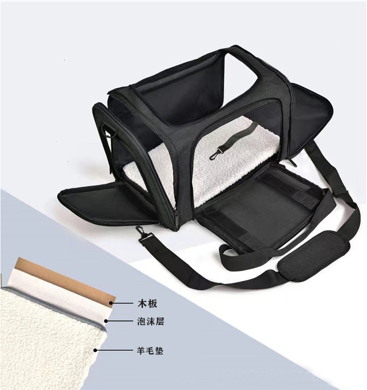 MJ定制亚马逊爆款宠物包 耐磨外出猫狗包 便携斜挎宠物手提包(图7)