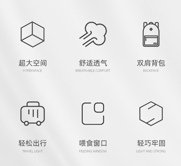 MJ定制宠物网布背包 跨境新款猫包 透气狗狗双肩包外出便携宠物包(图3)