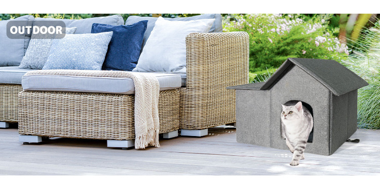 定制户外防水宠物窝防寒帐篷猫窝狗窝牛津布宠物床可拆洗流浪猫舍(图8)