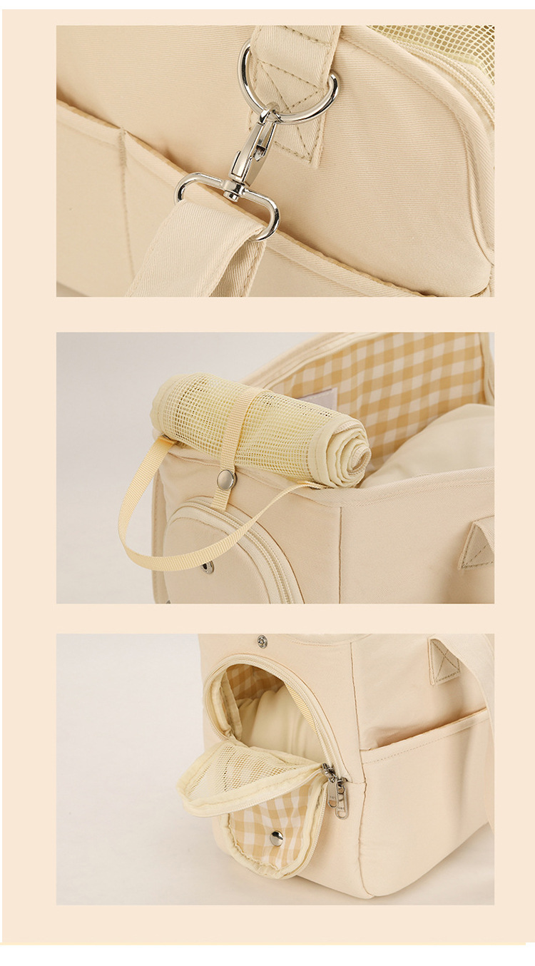 MJ定制韩国宠物用品 猫猫狗狗旅行外出包 单肩手提包纯棉大容量(图10)