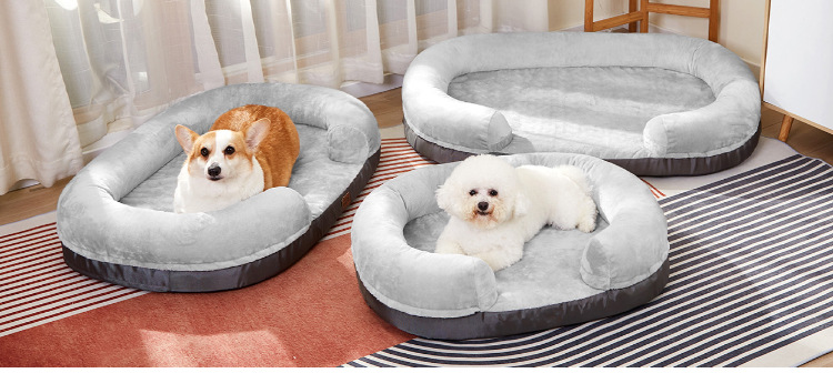定制记忆棉狗窝防水大型狗床鸡蛋海绵宠物窝底部防滑矫形狗床(图1)
