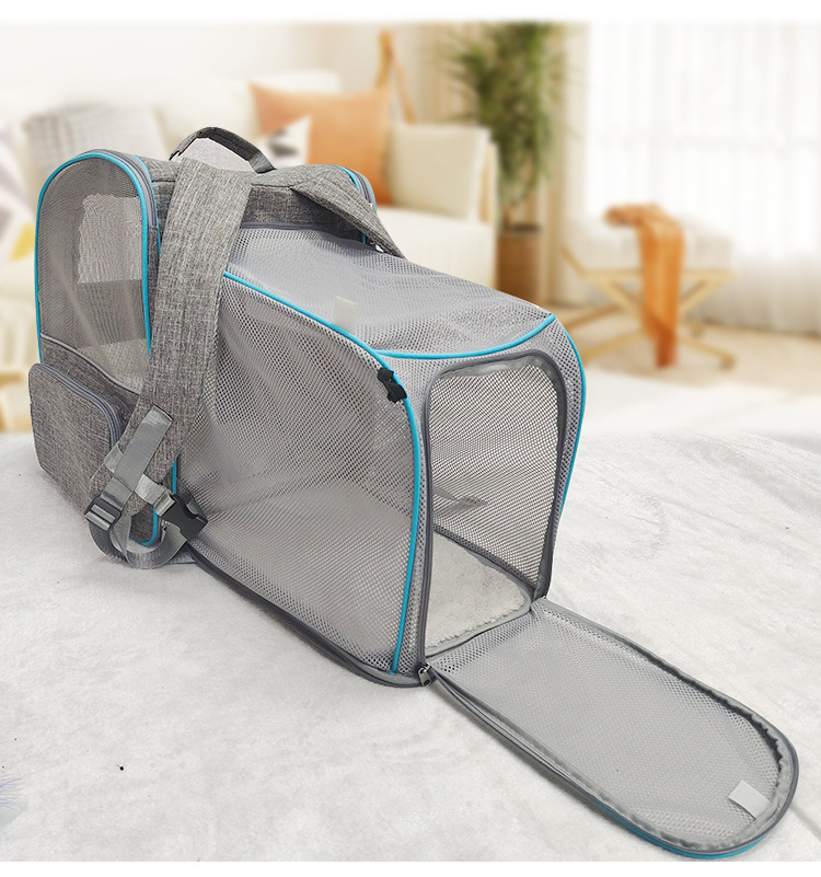 定制亚马逊透气猫包外出便携宠物背包猫咪书包携带轻便可折叠狗包(图14)