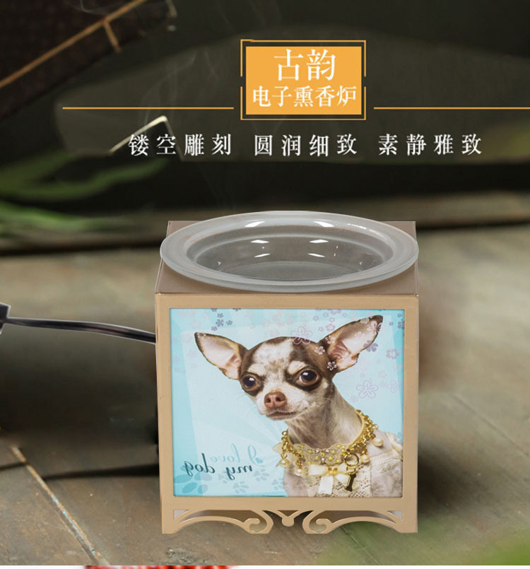 MJ定制电子香熏炉家用小夜灯定时调温创意陶瓷通电檀香炉跨境爆款(图2)