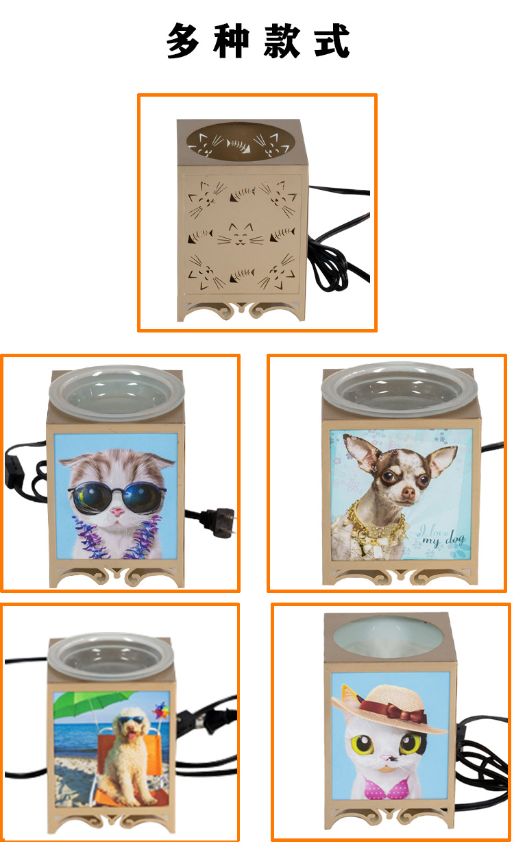 MJ定制电子香熏炉家用小夜灯定时调温创意陶瓷通电檀香炉跨境爆款(图8)