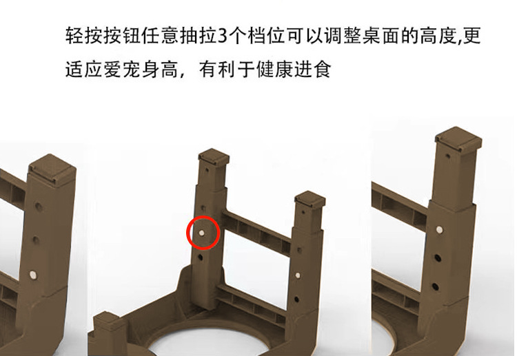MJ定制新款升降调节宠物碗慢食碗狗盆喂食器不锈钢碗折叠碗狗食具(图12)