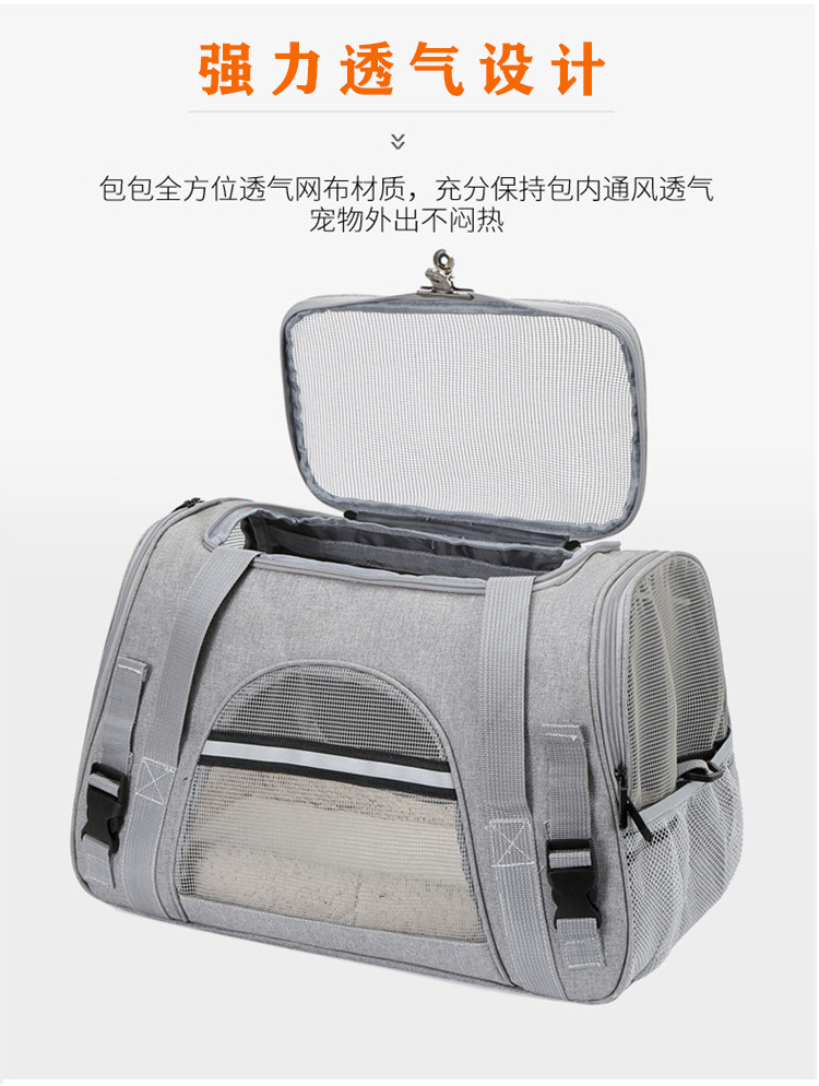 猫包宠物包亚马逊宠物用品宠物手提包透气可折叠外出猫咪狗外出包(图7)