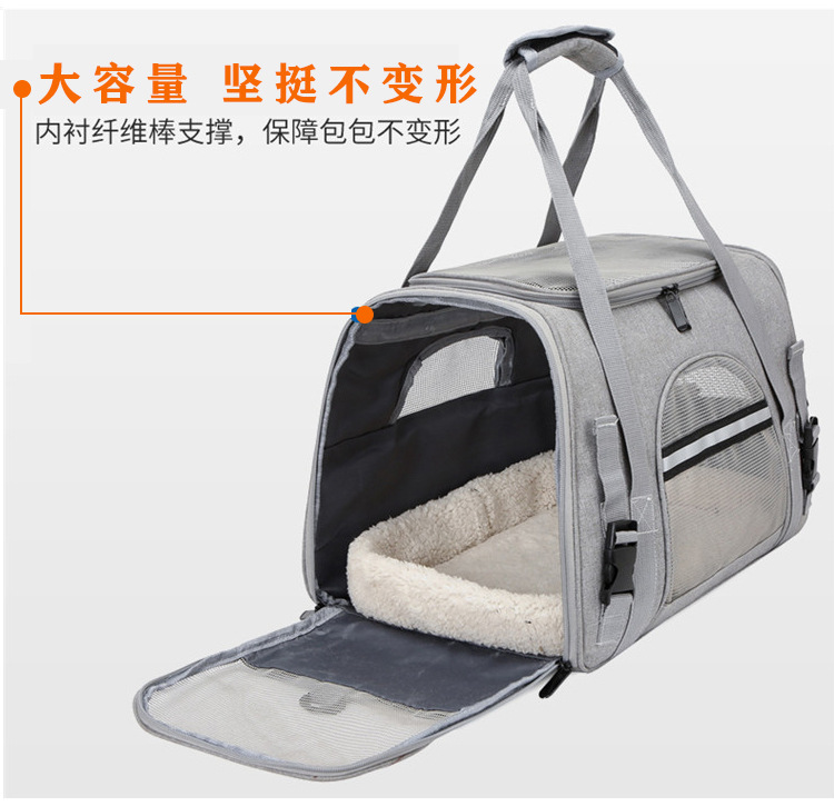 猫包宠物包亚马逊宠物用品宠物手提包透气可折叠外出猫咪狗外出包(图8)