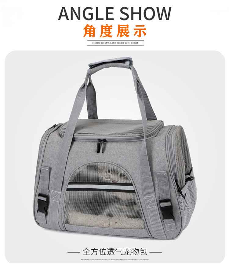 猫包宠物包亚马逊宠物用品宠物手提包透气可折叠外出猫咪狗外出包(图18)