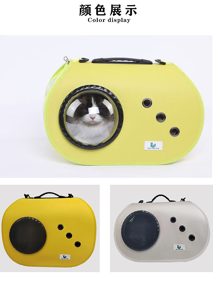 MJ定制手提猫包2023新款便携透气宠物包外出折叠单肩斜挎猫咪包(图7)