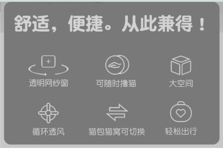 厂家定制折叠外出宠物双肩包亚马逊热销大容量猫包透气宠物猫背包(图2)