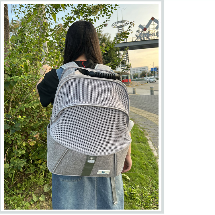 厂家定制折叠外出宠物双肩包亚马逊热销大容量猫包透气宠物猫背包(图14)