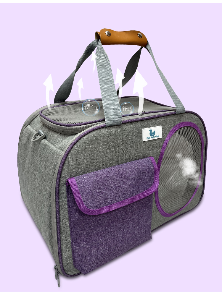 跨境猫包外出包便携手提百搭宠物包大容量单肩斜跨狗包外出猫咪包(图5)