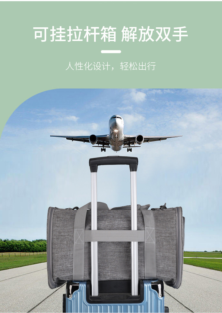新款小型狗包透气手提猫包外出包便携可折叠出行车载宠物包猫笼子(图5)