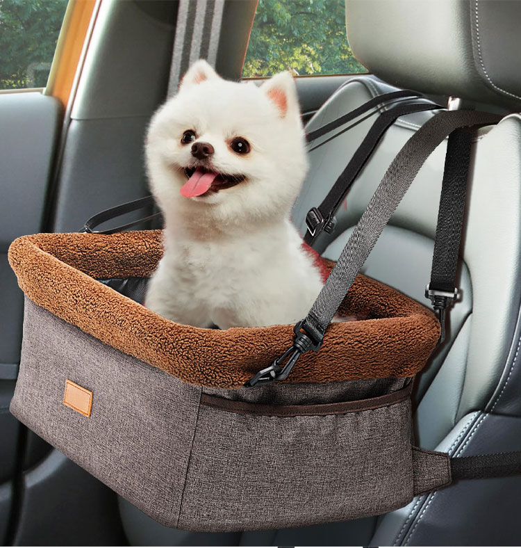MJ车载狗窝亚马逊爆款汽车宠物车载包安全座椅中控宠物窝包现货(图1)