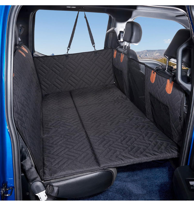 亚马逊新款承重加长汽车座套宠物车载垫后排狗垫防水防脏汽车坐垫(图7)