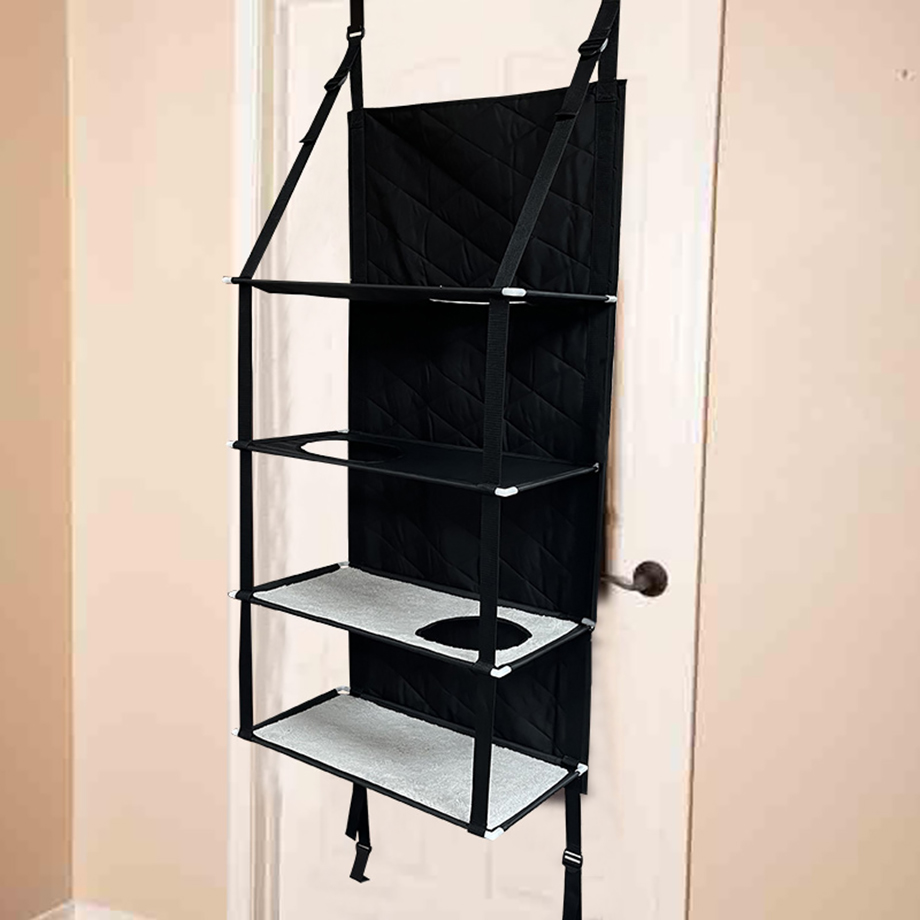 厂家定制门后猫爬架猫别墅猫笼家用室内猫屋猫窝超大空间猫挂床(图3)