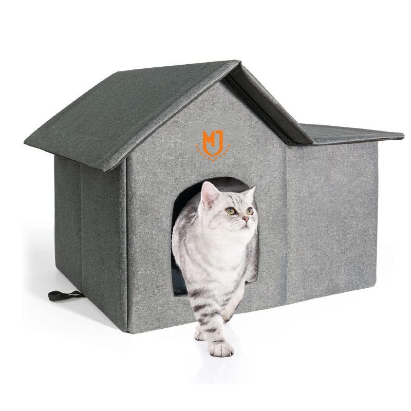 户外定制防水宠物窝防寒帐篷猫窝狗窝牛津布宠物床可拆洗流浪猫舍(图2)