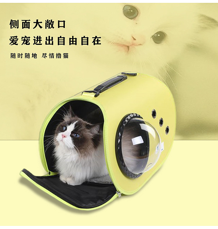 定制宠物便携太空舱外带猫包手提可折叠单肩包外出背包卡通猫咪包(图4)