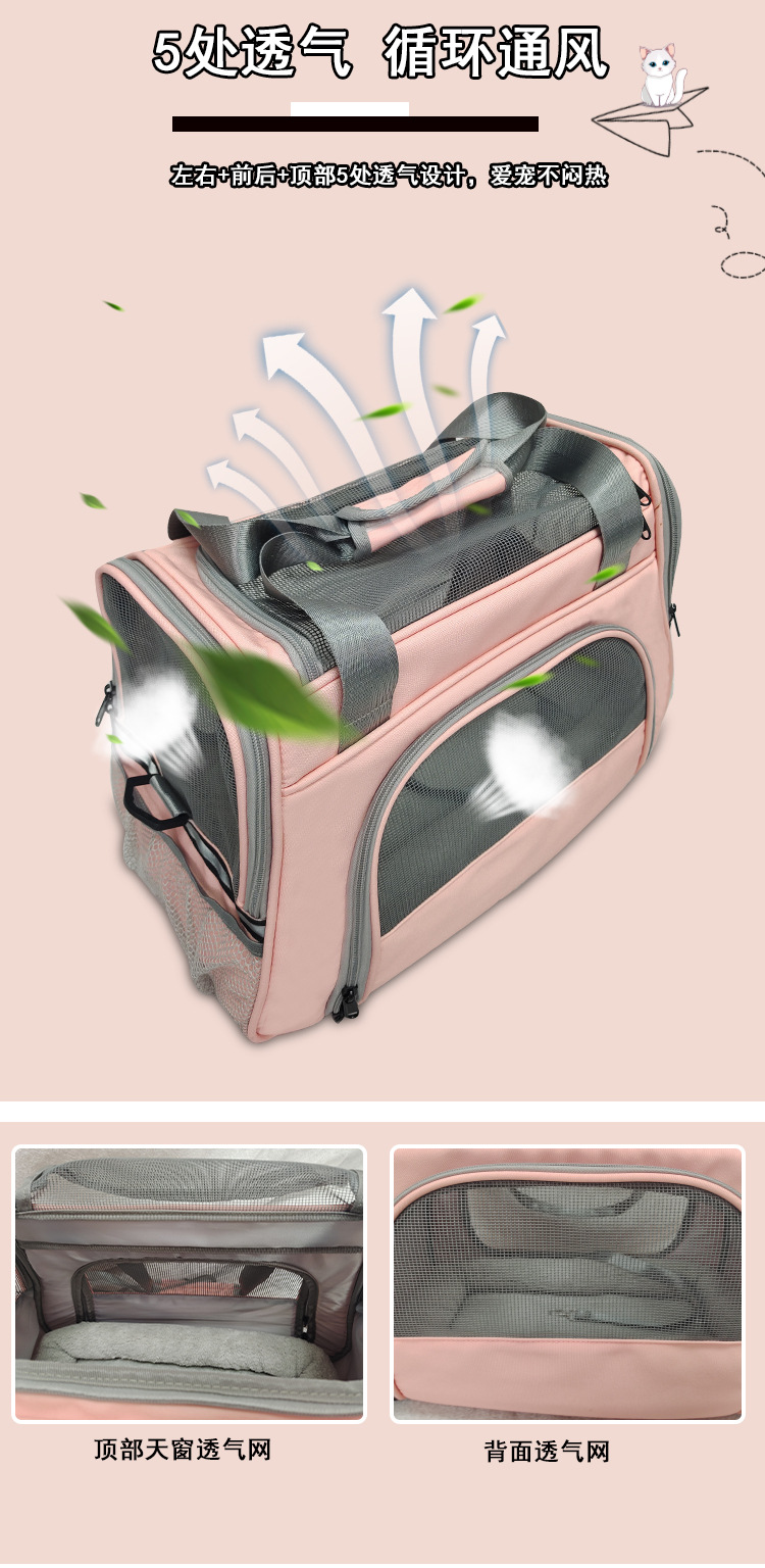 定制宠物透气猫包猫咪外出便携包猫背包猫笼狗狗斜挎包手提太空包(图2)