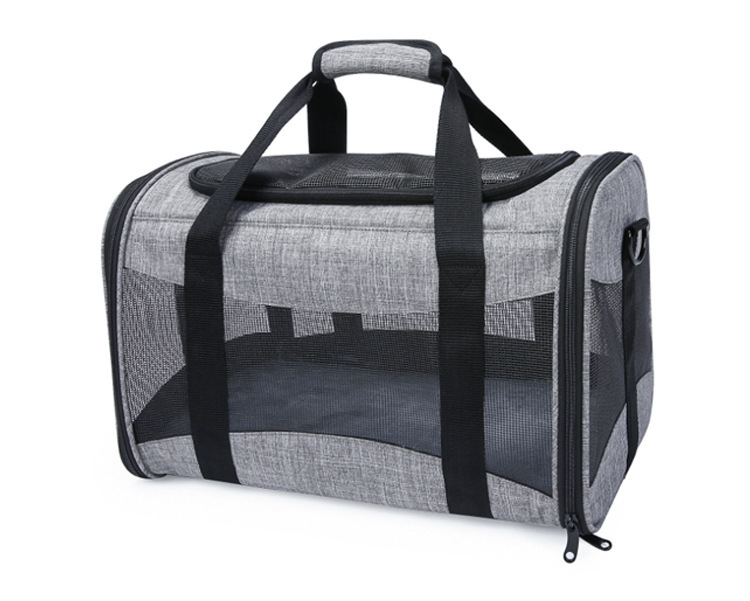 MJ新款定制宠物用品猫狗包 可折叠手提宠物包 透气外出便携猫包(图6)