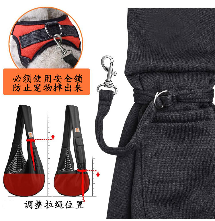 亚马逊爆款可调新款宠物背包斜挎猫狗包便携小型犬外出宠物单肩包(图6)