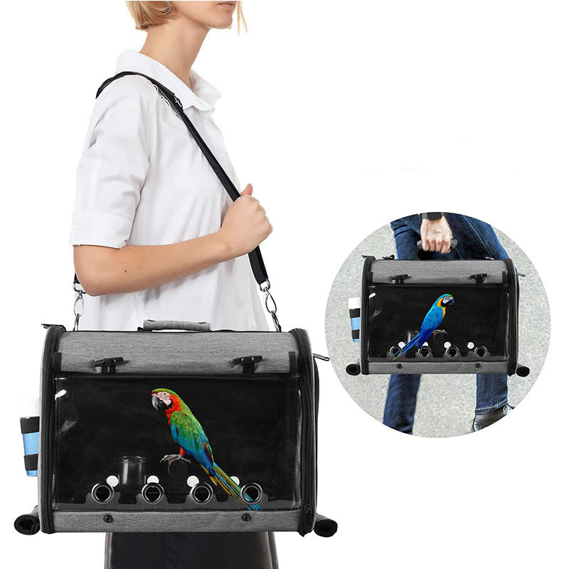 工厂定制鹦鹉出行包鹦鹉旅行包鹦鹉外出背包升级款小鸟旅行房移动(图3)