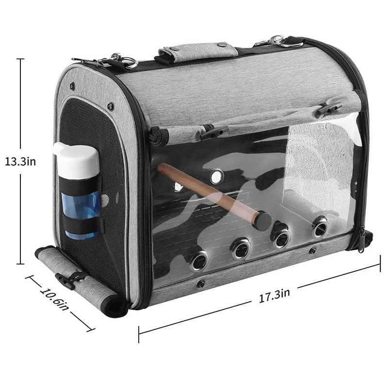 工厂定制鹦鹉出行包鹦鹉旅行包鹦鹉外出背包升级款小鸟旅行房移动(图2)