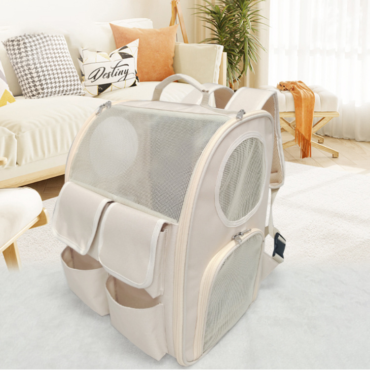 猫包外出便携猫咪背包宠物双肩包书包坐车神器狗狗大容量猫箱(图1)