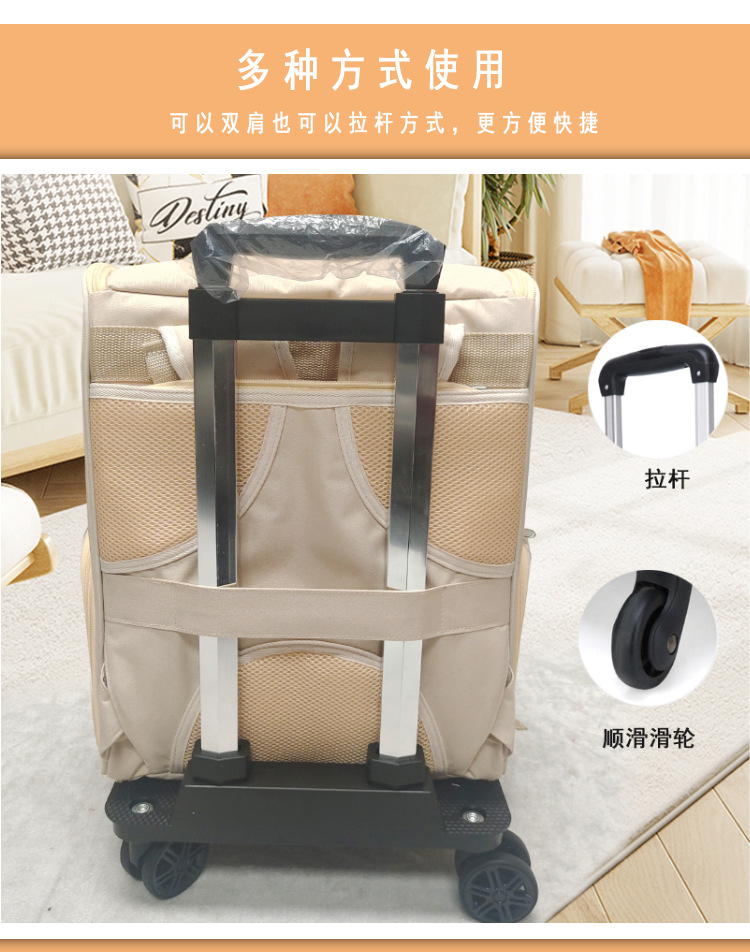 猫包外出便携猫咪背包宠物双肩包书包坐车神器狗狗大容量猫箱(图6)