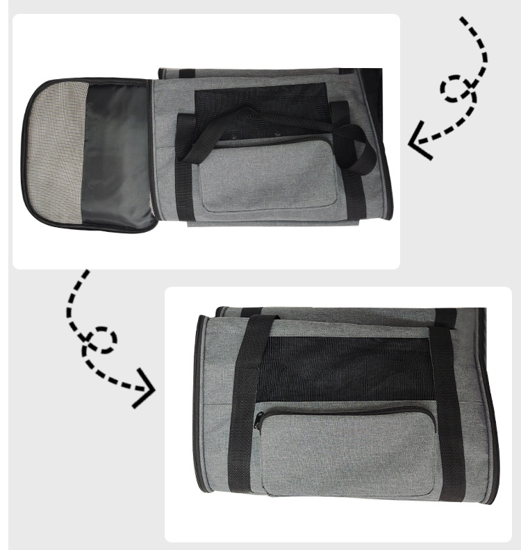 定制外出狗狗宠物包猫包拉杆可折叠猫咪宠物箱透气斜挎宠物拉杆箱(图6)