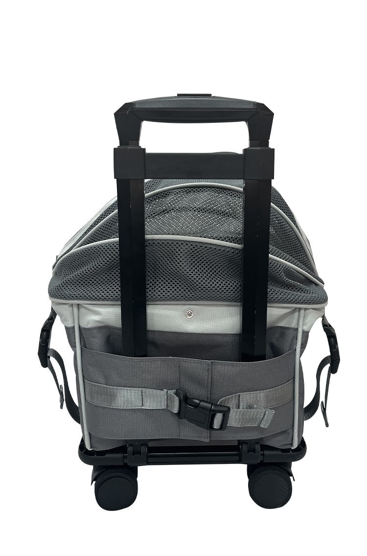 MJ定制宠物拉杆包狗狗外出行李箱可分离式摇篮拉杆包猫咪出行箱(图12)