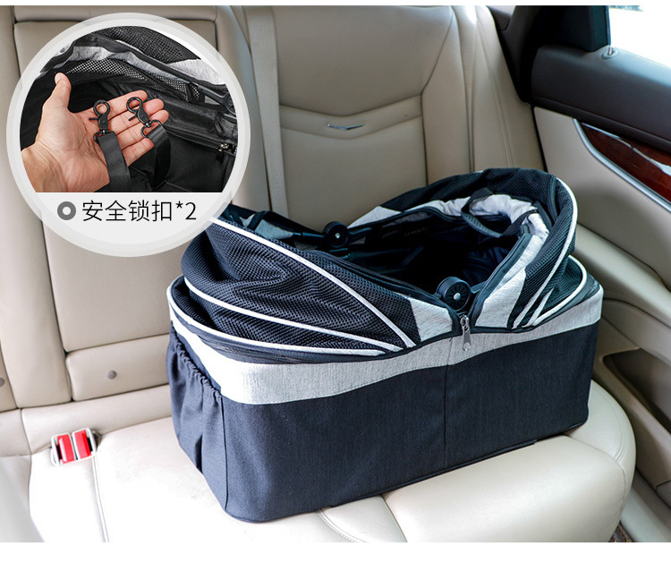 MJ定制宠物拉杆包狗狗外出行李箱可分离式摇篮拉杆包猫咪出行箱(图5)