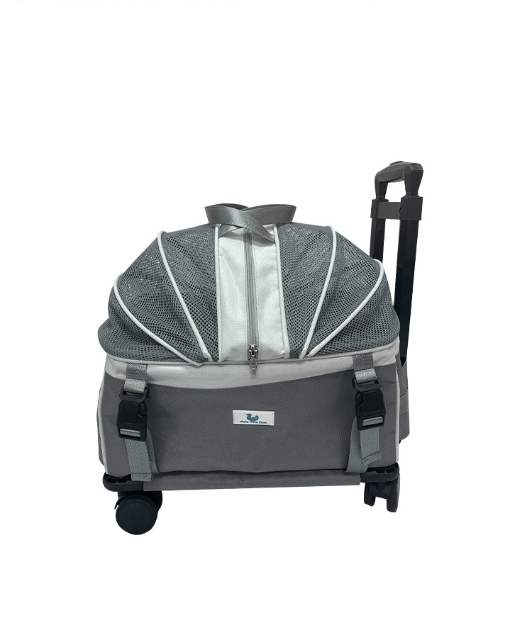 MJ定制宠物拉杆包狗狗外出行李箱可分离式摇篮拉杆包猫咪出行箱(图10)