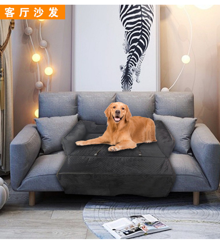 MJ亚马逊定制爆款车载窝宠物出行三排座椅后座汽车坐垫后排防脏垫(图7)